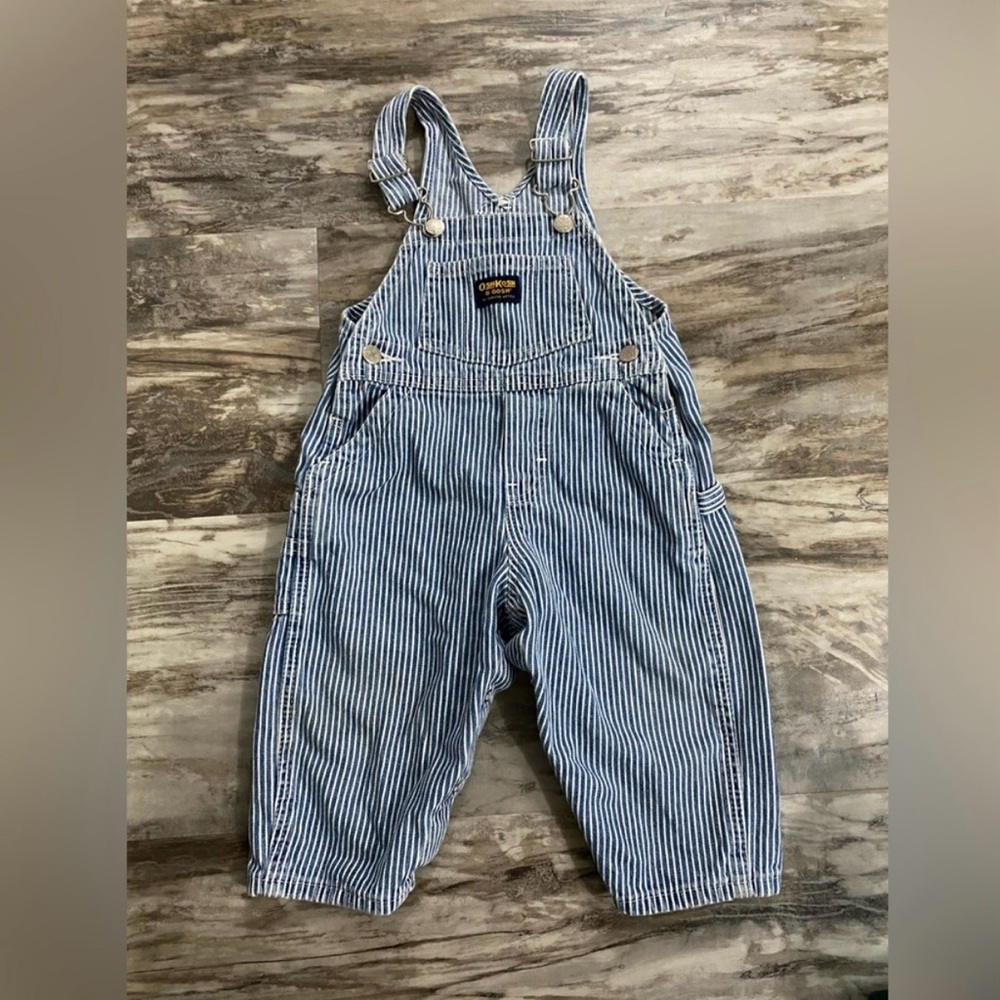 Osh’Kosh BGosh Vintage Blue Denim Overalls Size 18 Months